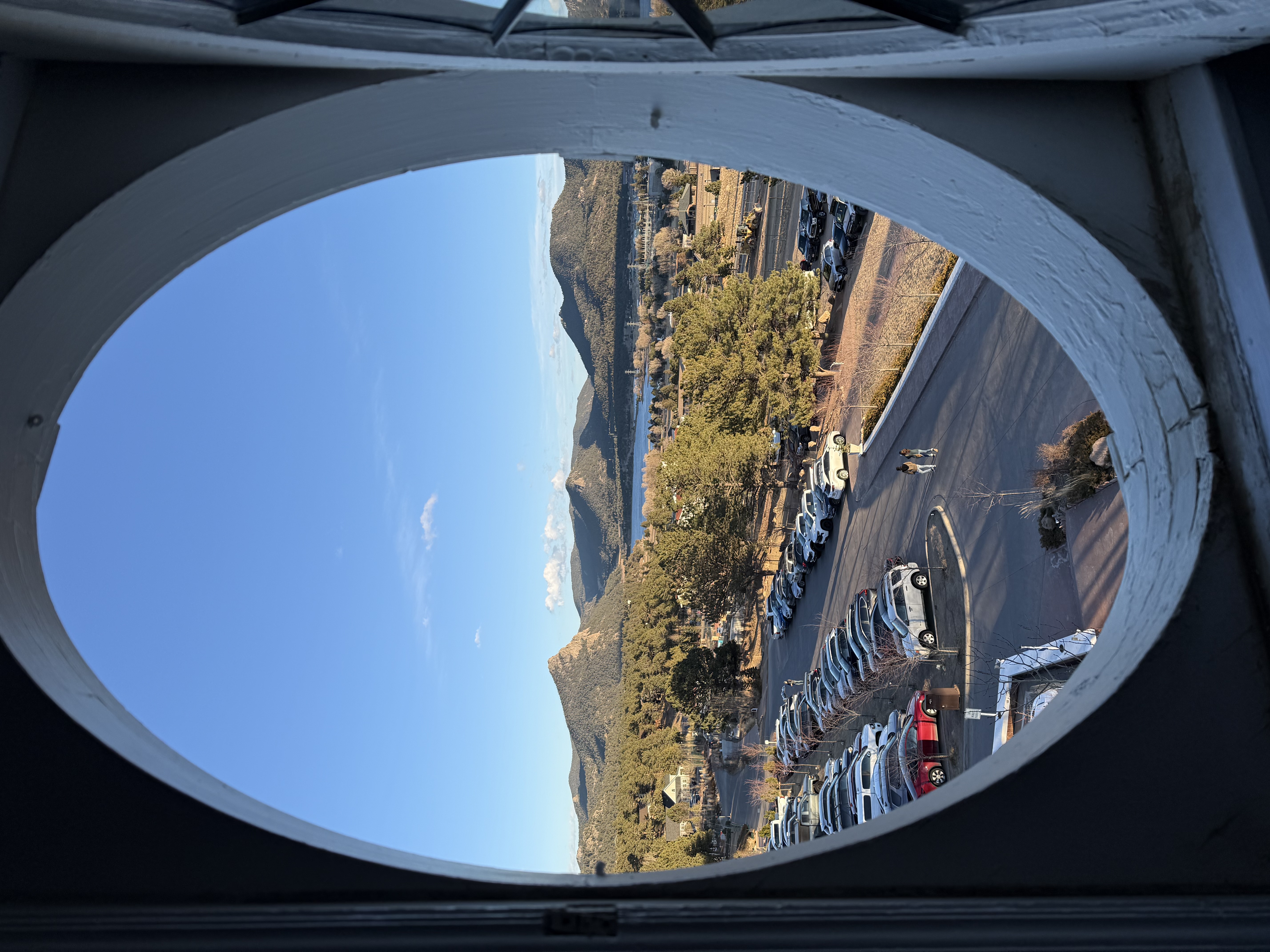 A supposedly sealed bathroom window, mysteriously open