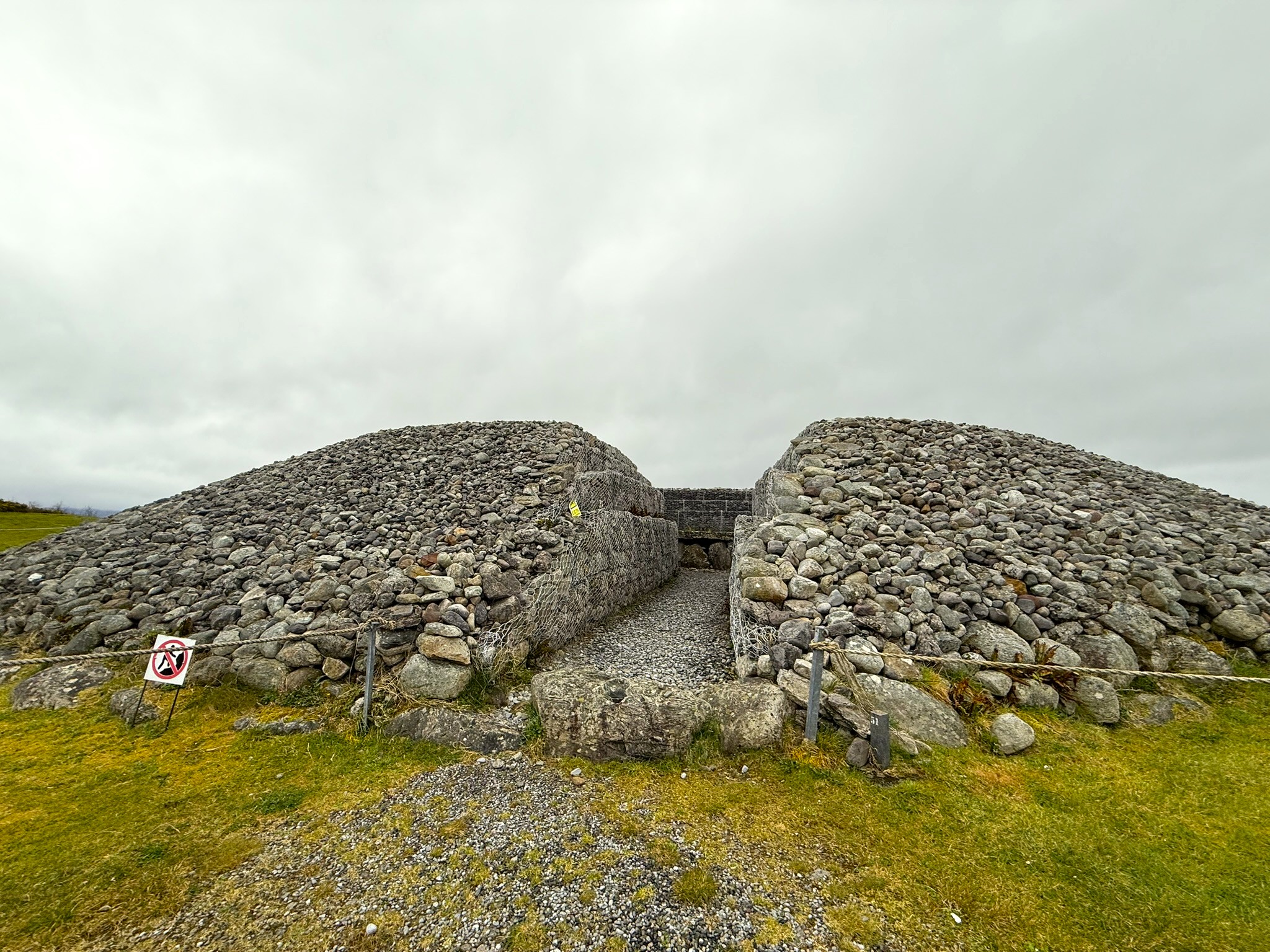 A stone cairn at Carrowmore Megalithic Cemetery, County Sligo