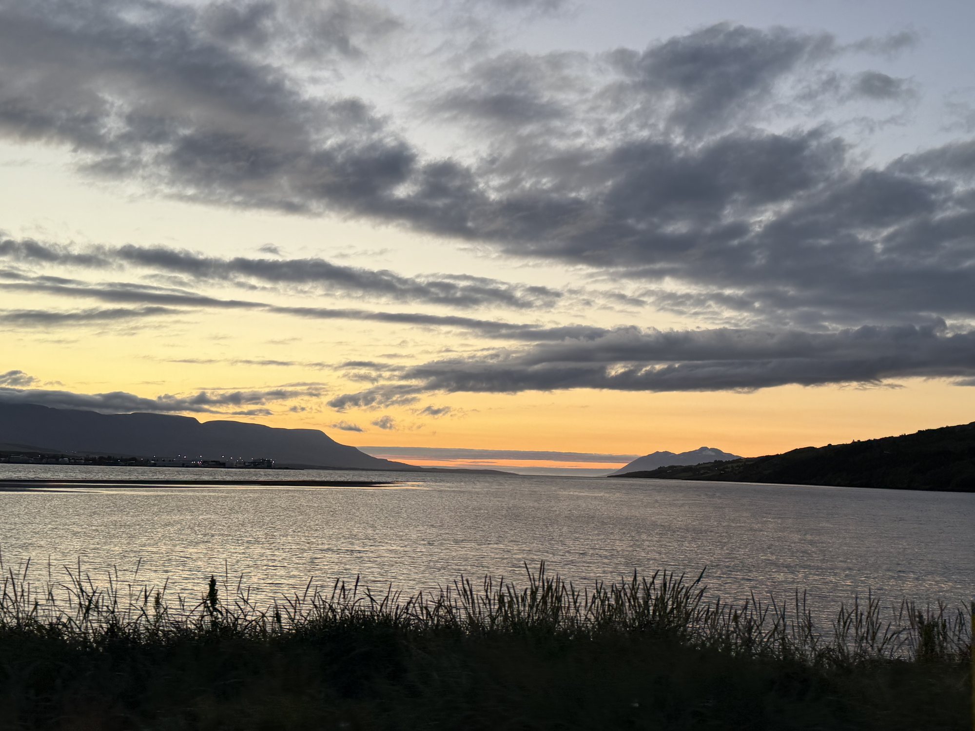 Soaking in Forest Lagoon overlooking the fjord near Akureyri