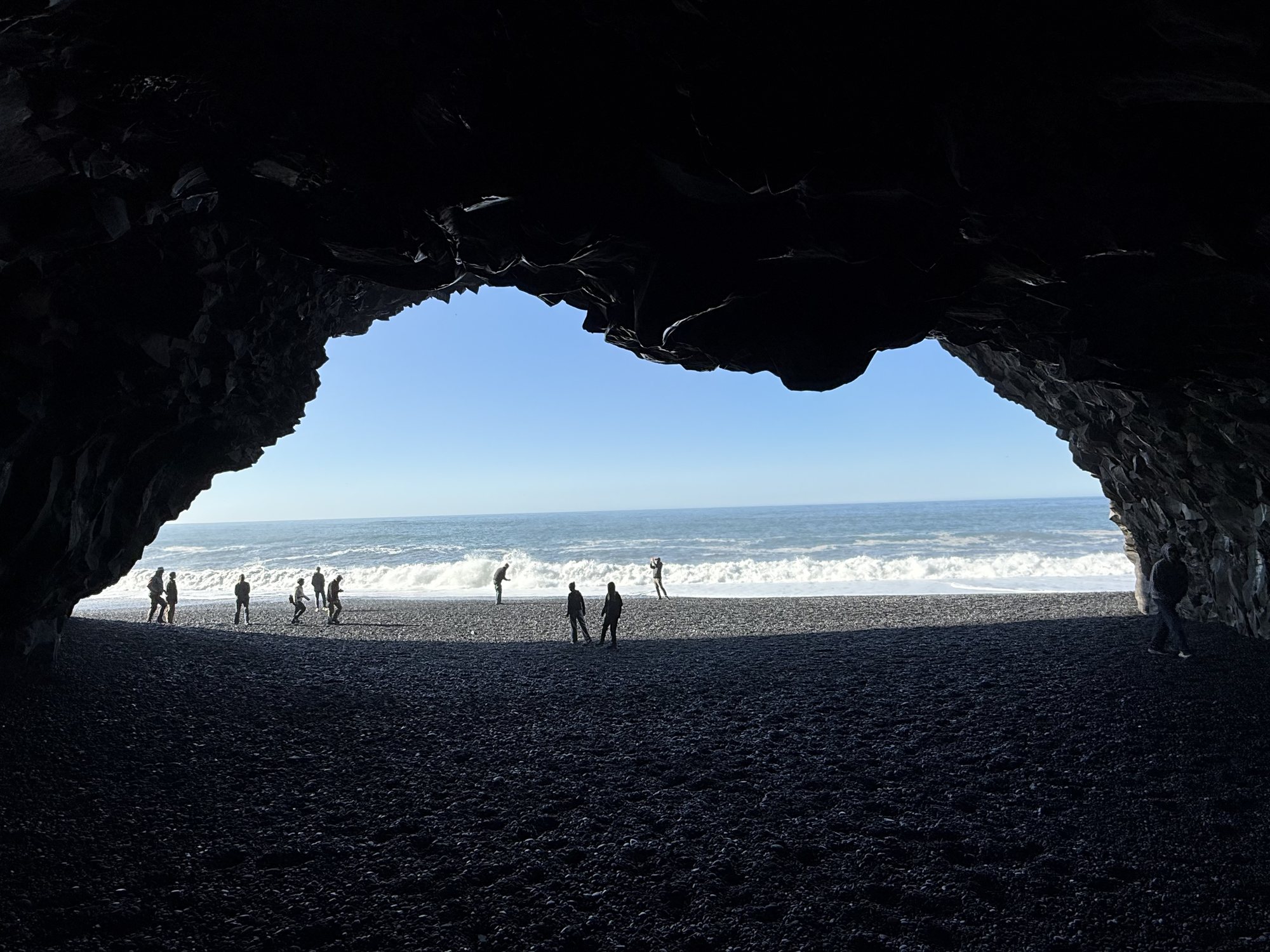Inside Hálsanefshellir Cave at Reynisfjara