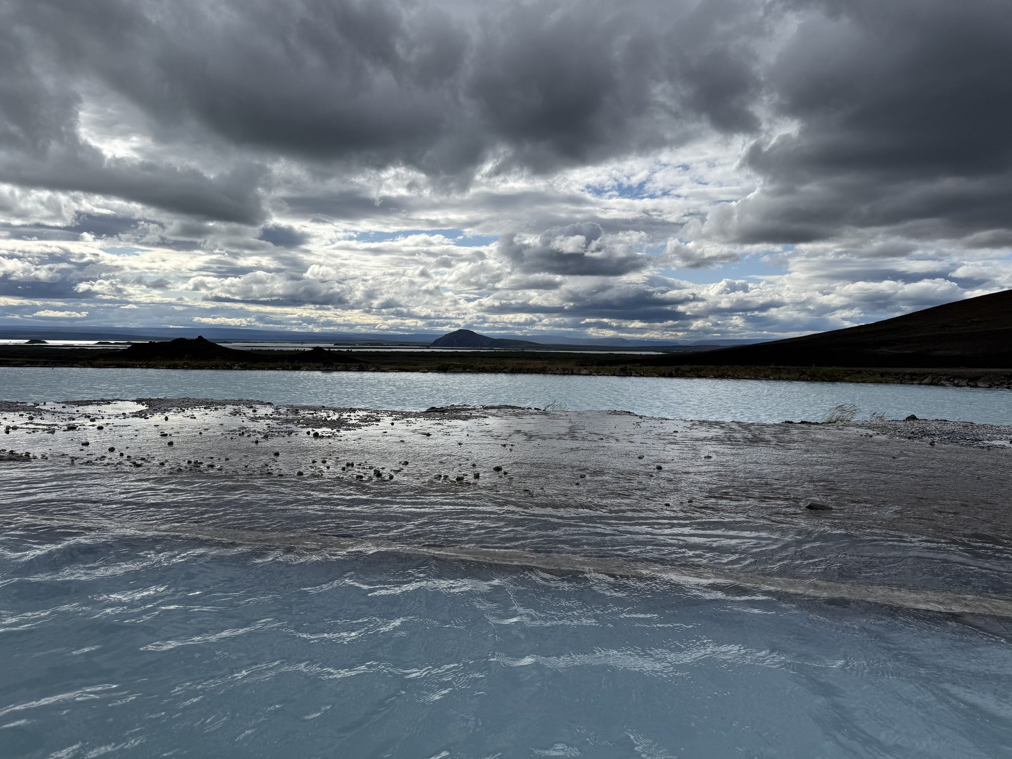 Soaking in the infinity-edge Mývatn Nature Baths, Earth Lagoon