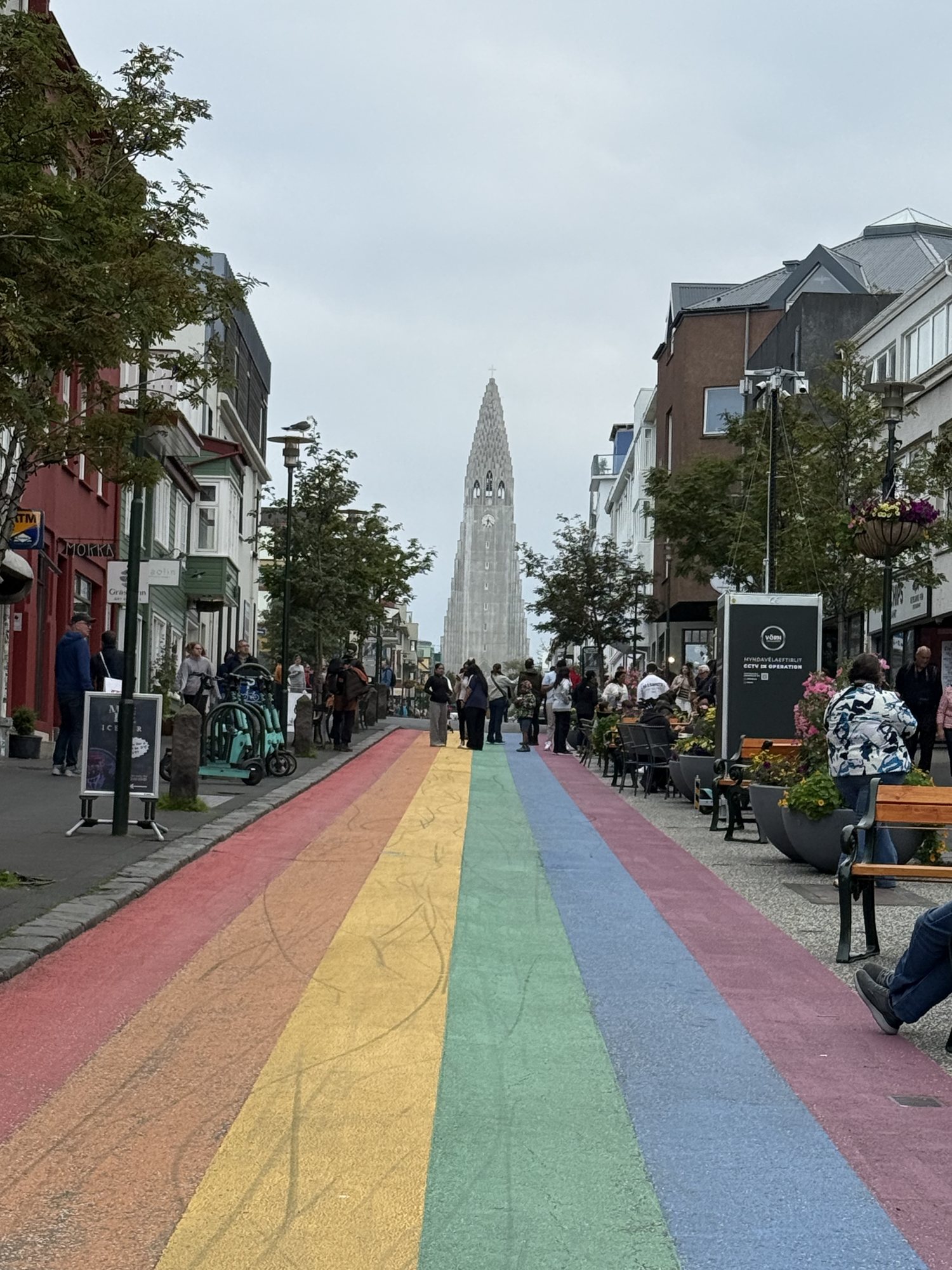 The colorful streets of downtown Reykjavík