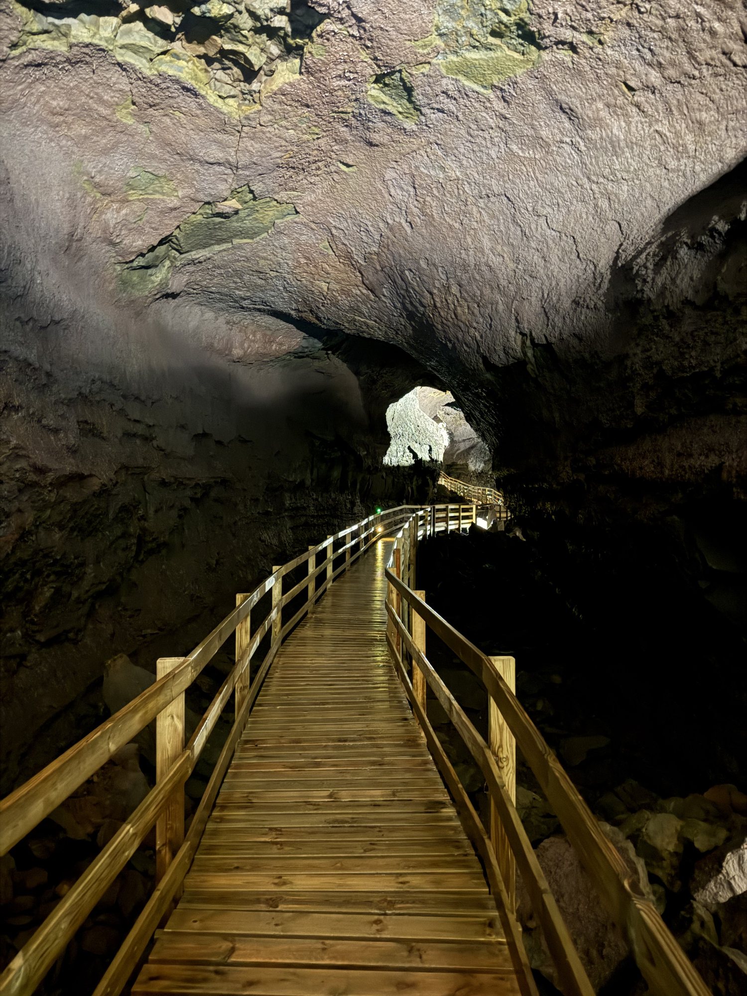 Deep inside Víðgelmir, Iceland's largest lava cave