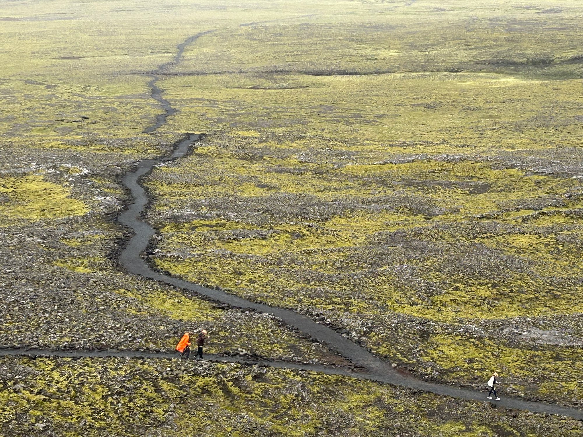 Hiking to the entrance of Þríhnúkagígur volcano