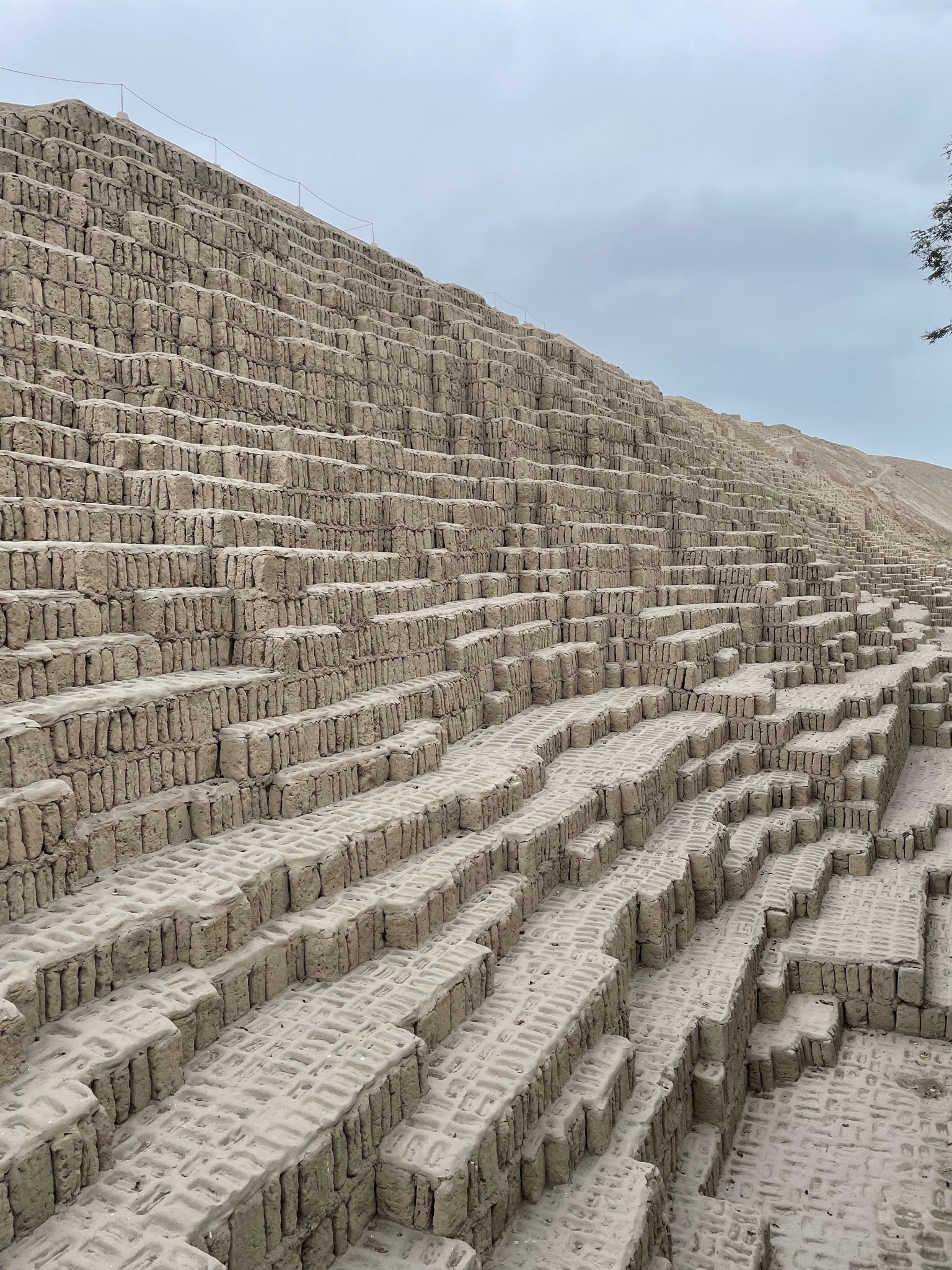 Huaca Pucllana ancient pyramid surrounded by modern Lima