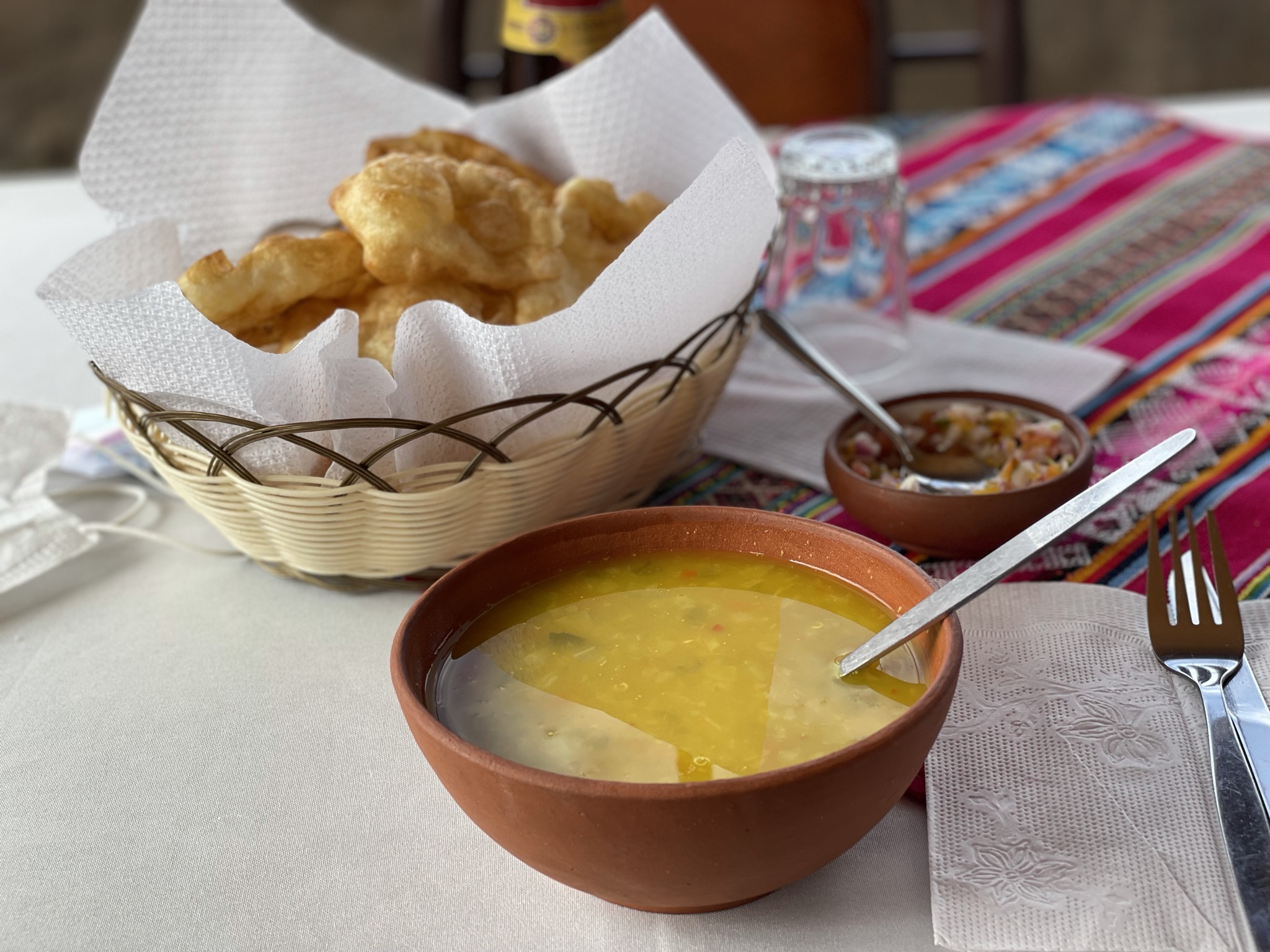 The divine chicken soup at Isle Taquile, Lake Titicaca
